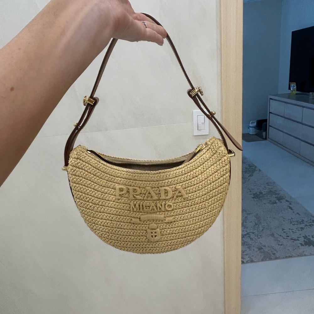Prada Beige Crochet Shoulder Like New Bag - Picture 7 of 7